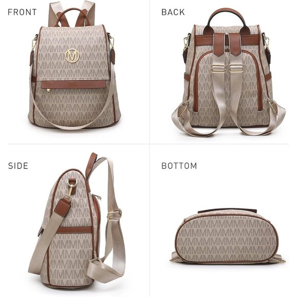 Lightweight Vegan Leather Backpack for Women - Perfect for Travel & Daily Use - Picture 6 of 6